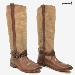 Rare Frye Canvas & Leather Riding Boots